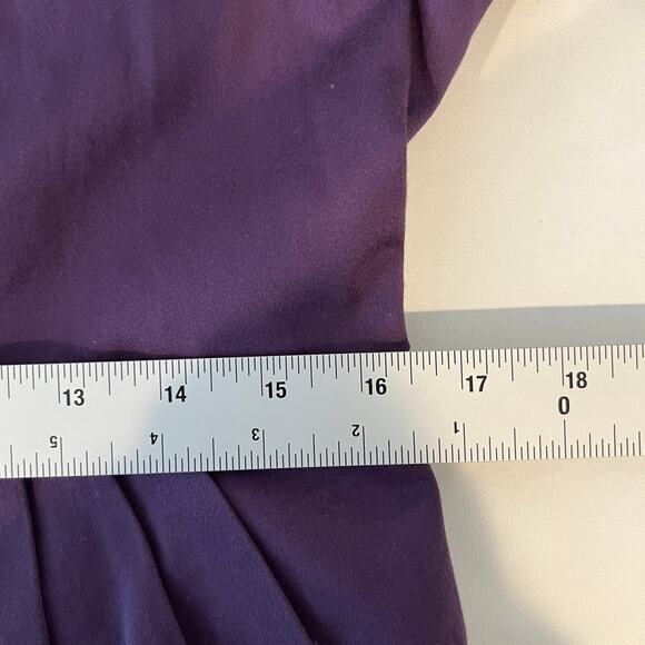 Elle Snap Front Peplum Jacket Women's S Purple Plum 3/4 Sleeve Peter Pan Collar - Picture 9 of 12